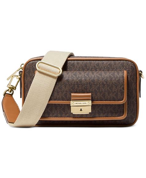 michael michael kors bradshaw medium leather pocket camera crossbody|Michael Kors Signature Bradshaw Medium Pocket .